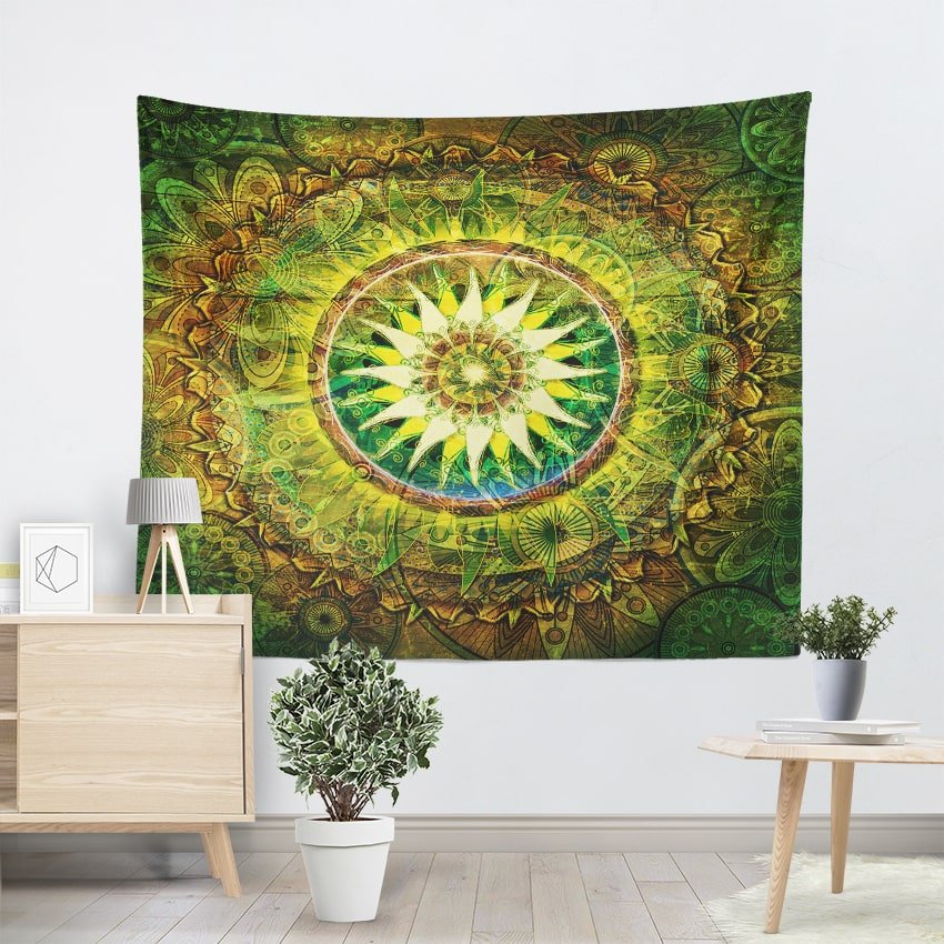 Tenture murale Mandala - Energie de la forêt - Paillasson.shop