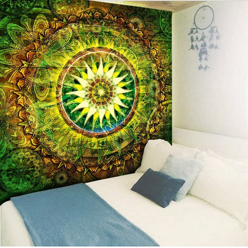 Tenture murale Mandala - Energie de la forêt - Paillasson.shop