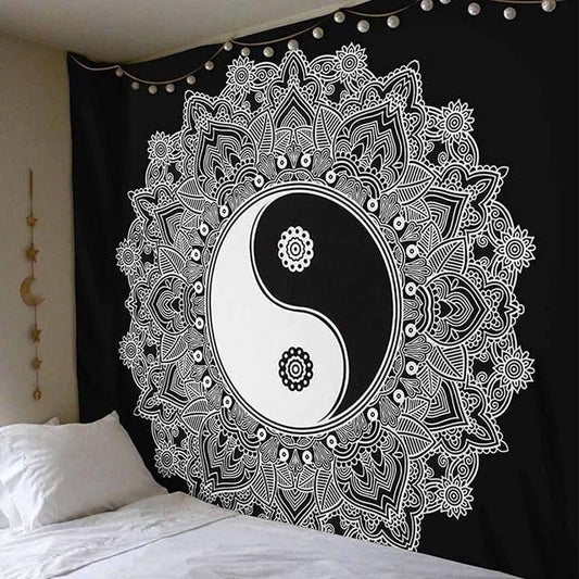 Tenture murale Mandala Yin et Yang - Paillasson.shop